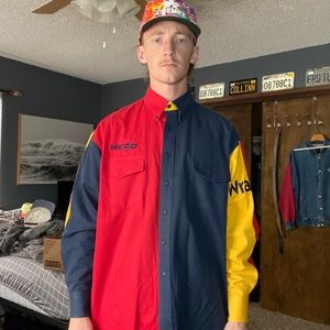 Multi-Colored Vintage Wrangler Button down